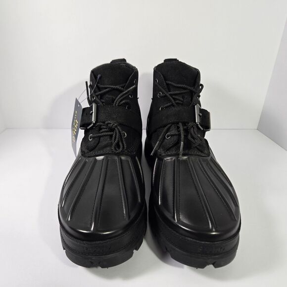 Polo Ralph Lauren Oslo Low Hydroguard Waterproof Leather Boots Black Mens 14 D - Picture 4 of 6